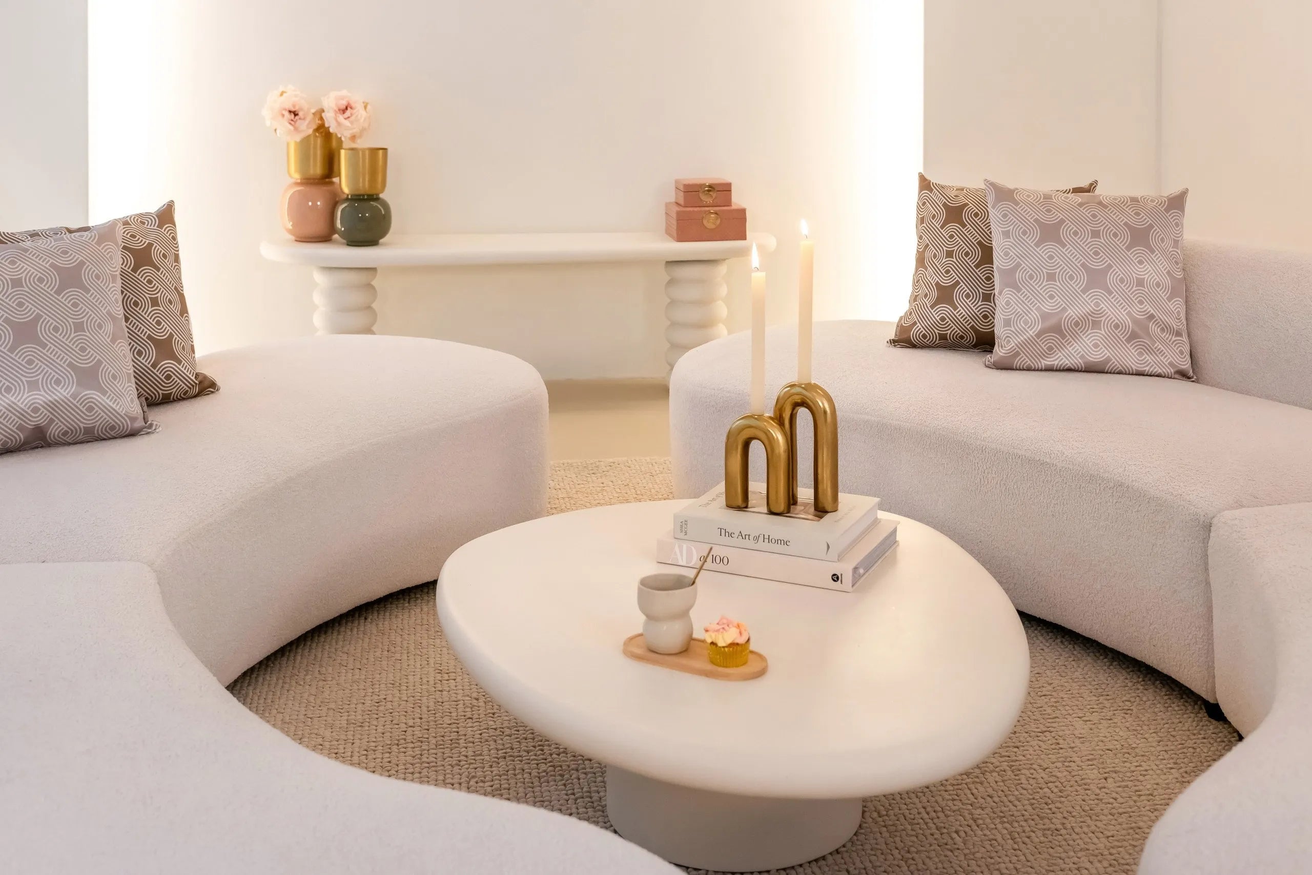 Richmond Interiors Calla Pastel Pink & Gold Vase