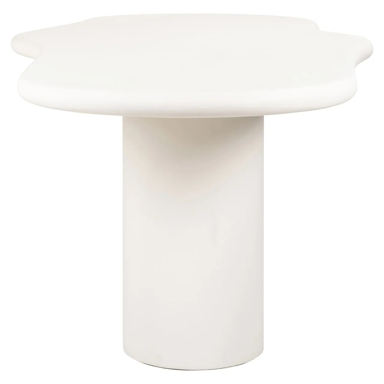 Richmond Interiors Bloomstone Soft Chalk White Abstract Dining Table | 8 Seater