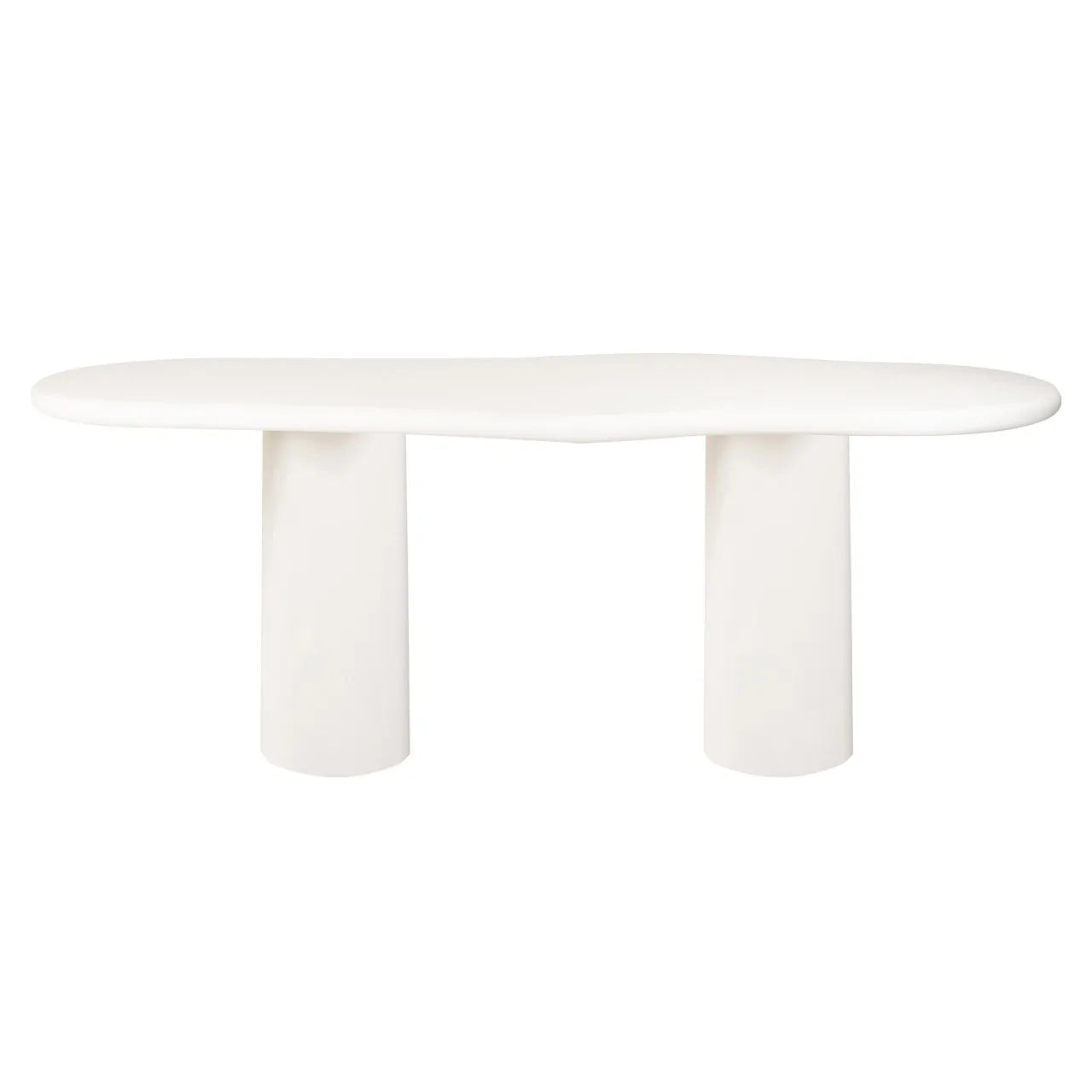 Richmond Interiors Bloomstone Soft Chalk White Abstract Dining Table | 8 Seater