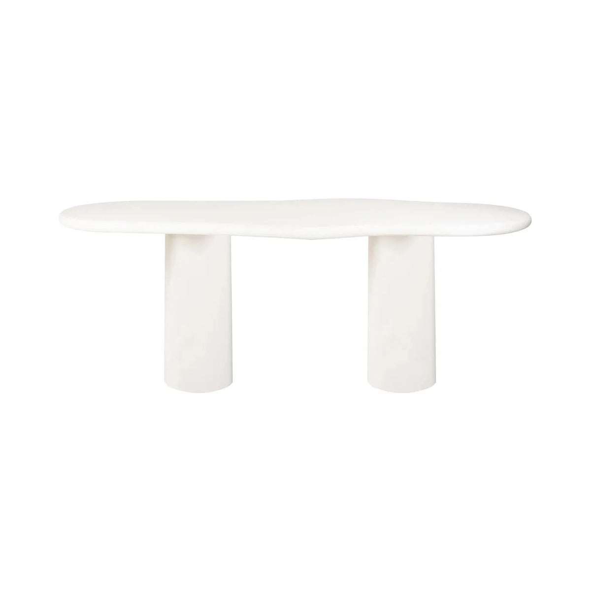 Richmond Interiors Bloomstone Soft Chalk White Abstract Dining Table | 8 Seater