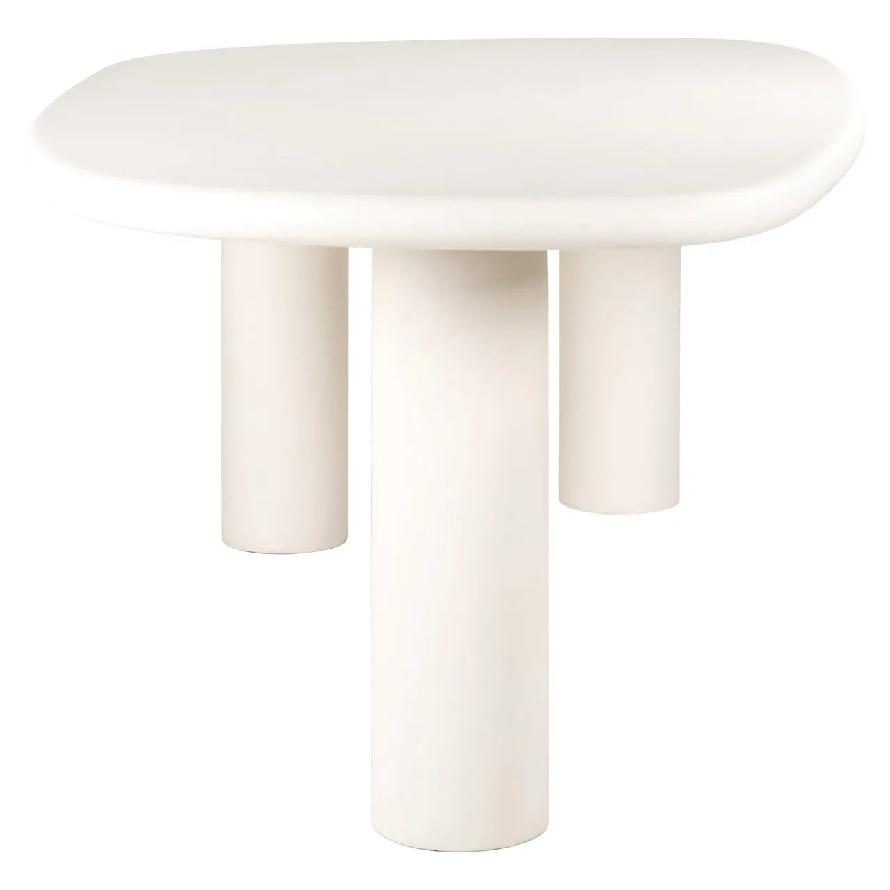 Richmond Interiors Bloomstone Soft Chalk White Abstract Dining Table | 6 Seater