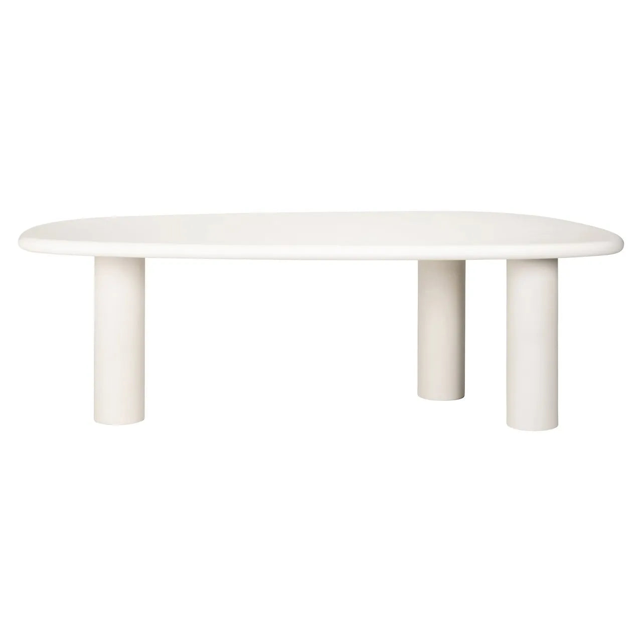 Richmond Interiors Bloomstone Soft Chalk White Abstract Dining Table | 6 Seater