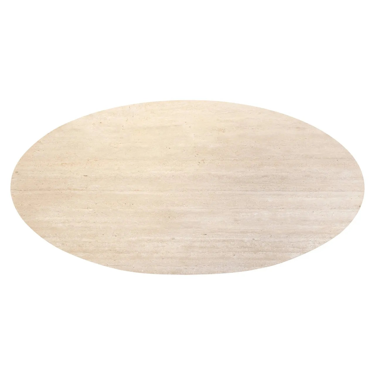 Richmond Interiors Avalon Beige Travertine Oval Dining Table | 8 Seater