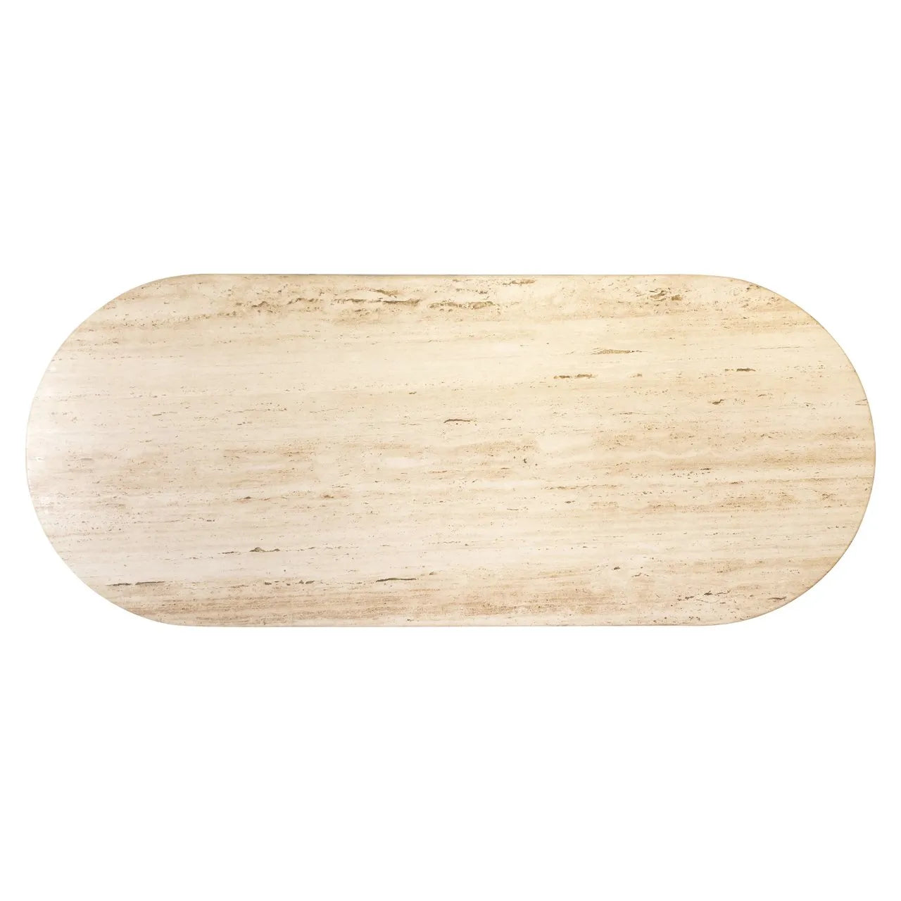 Richmond Interiors La Cantera Beige Travertine Oval Dining Table 240cm