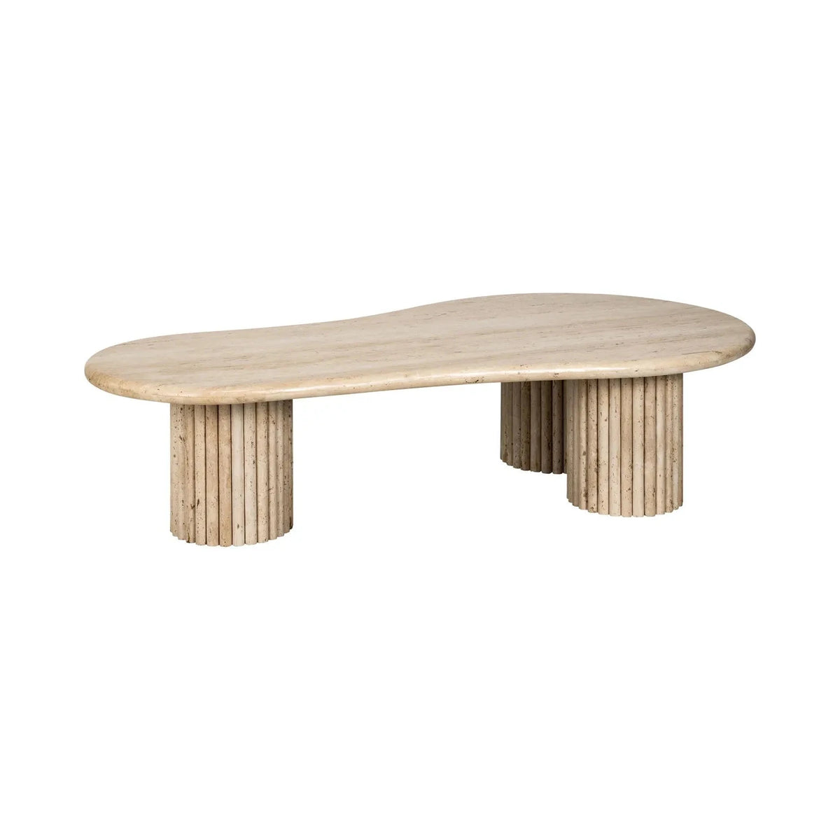 Richmond Interiors La Cantera Organic Beige Travertine Coffee Table