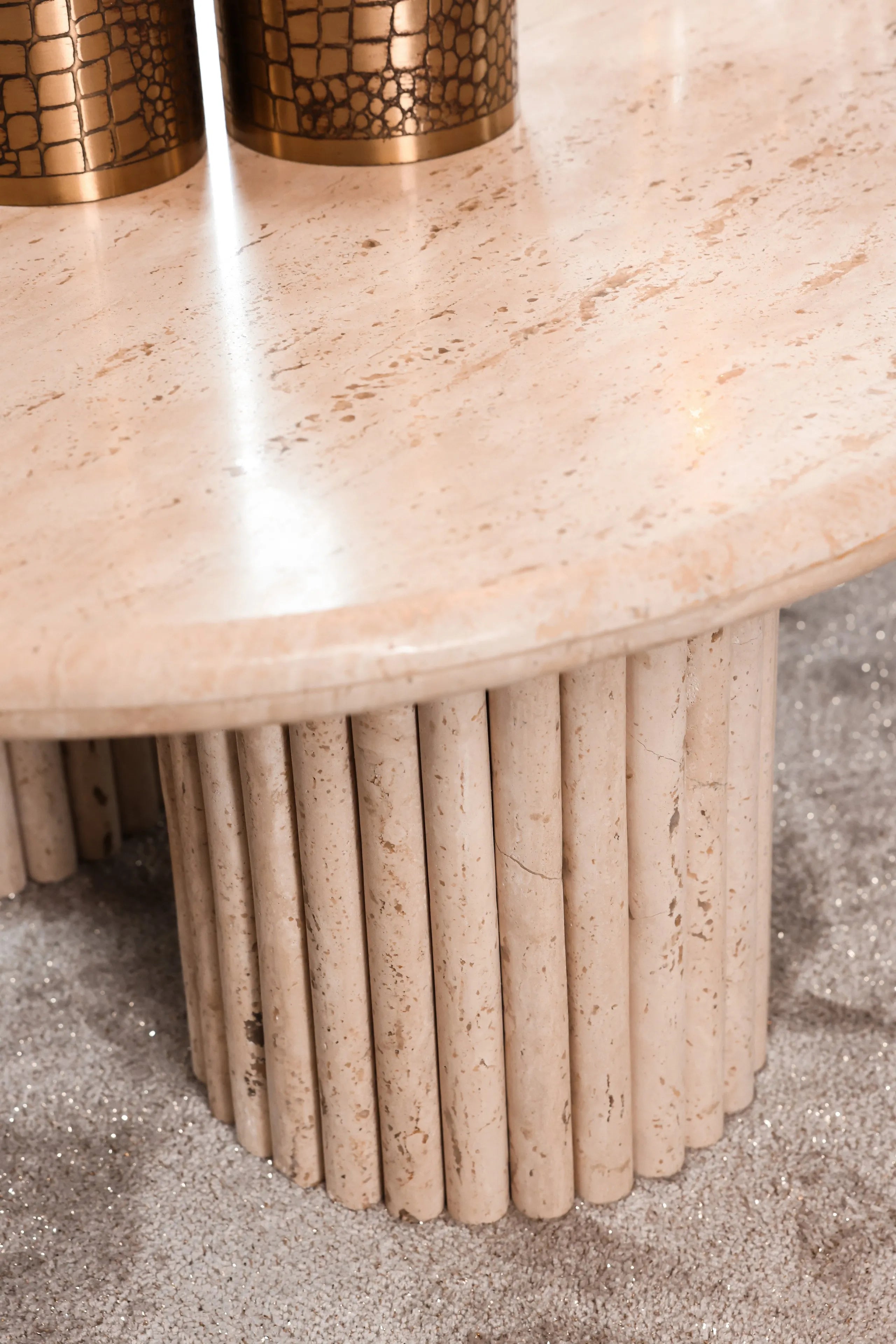 Richmond Interiors La Cantera Organic Beige Travertine Coffee Table