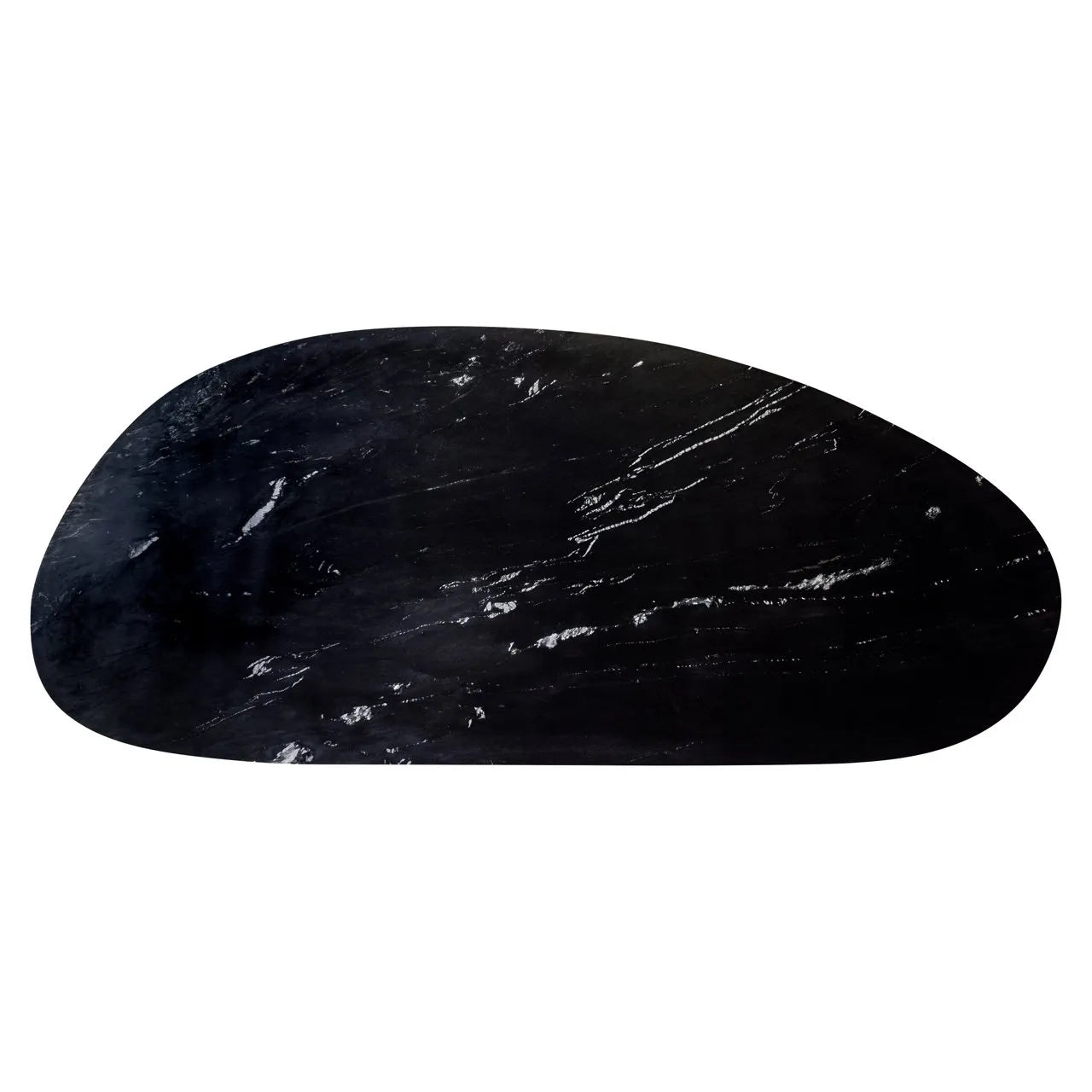 Richmond Interiors Trocadero Black & Black Marble Oval Dining Table | 6 Seater