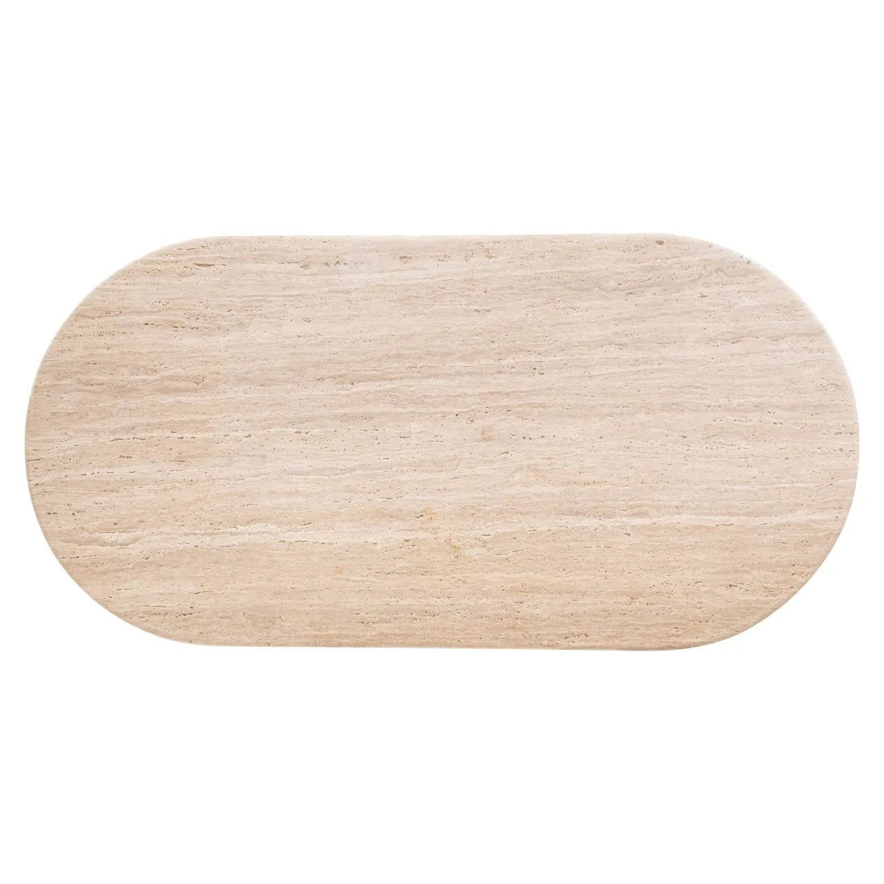 Richmond Interiors La Cantera Beige Travertine Oval Dining Table 200cm