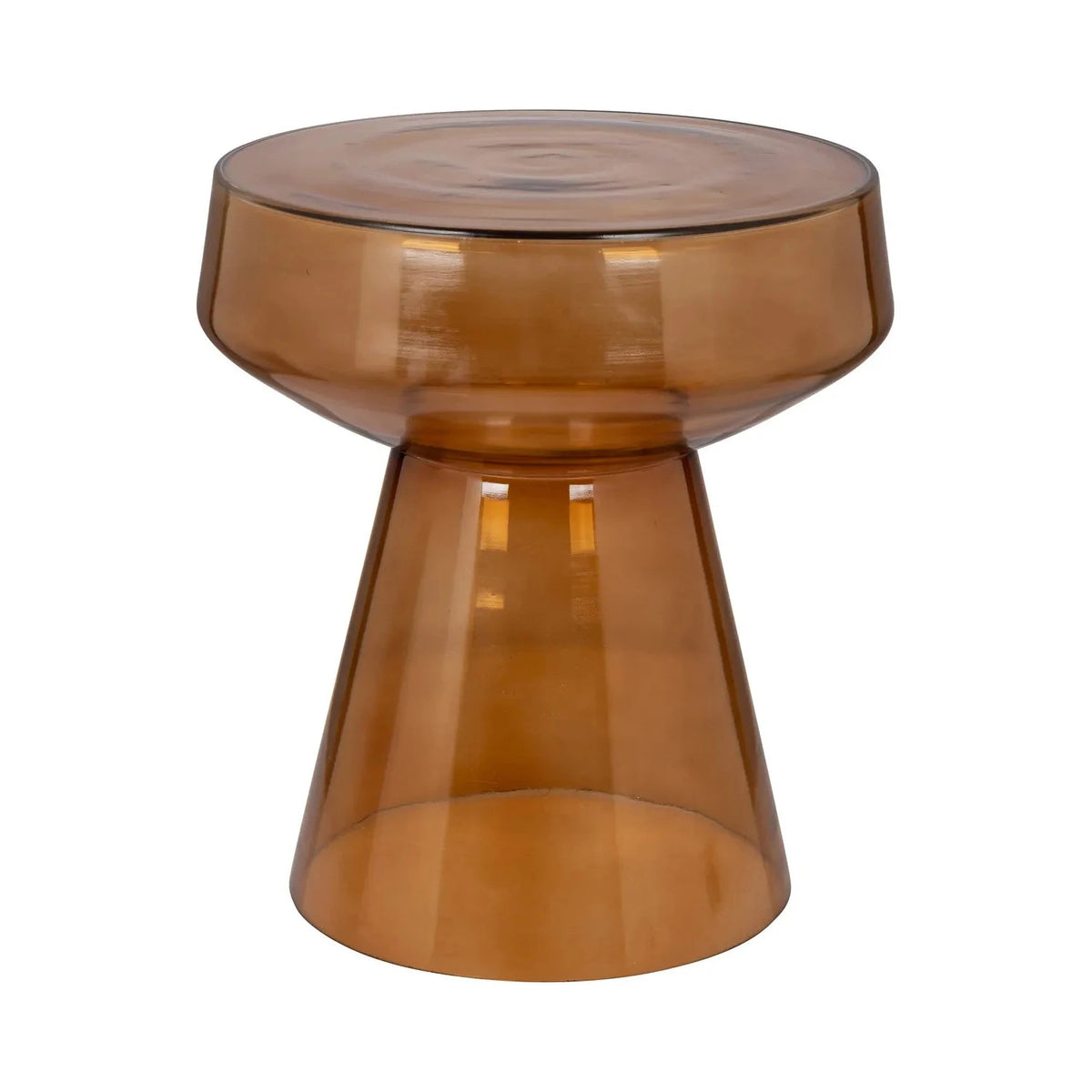 Richmond Interiors Bowen Amber Orange Glass Side Table
