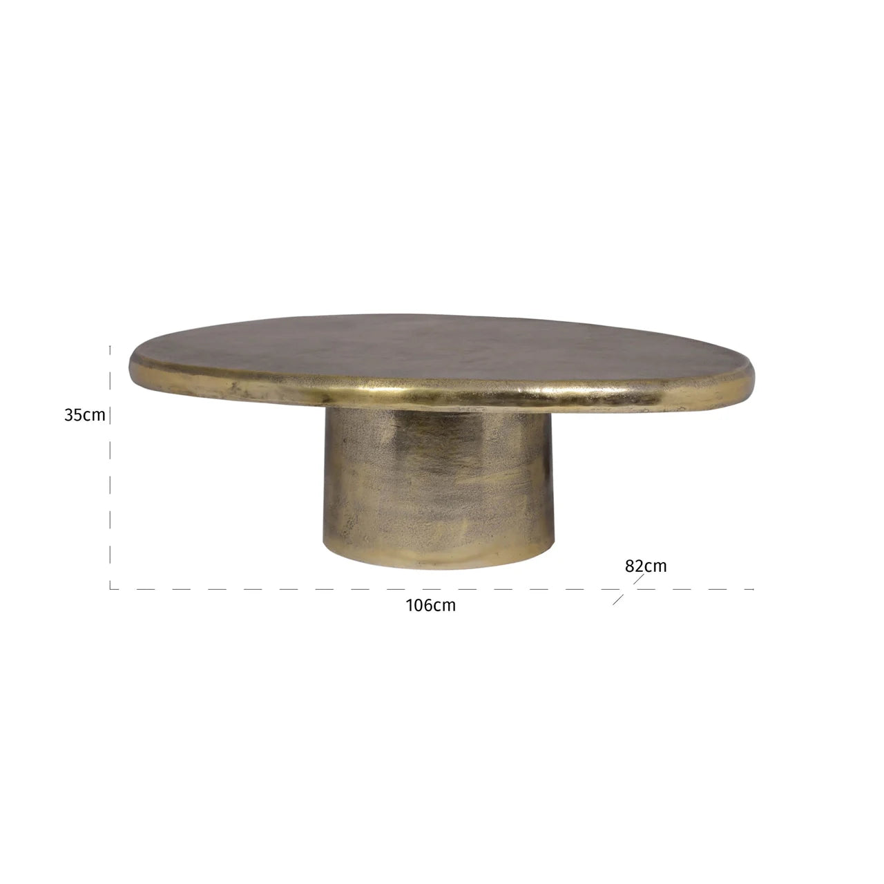 Richmond Interiors Pulitzer Brushed Gold Coffee Table