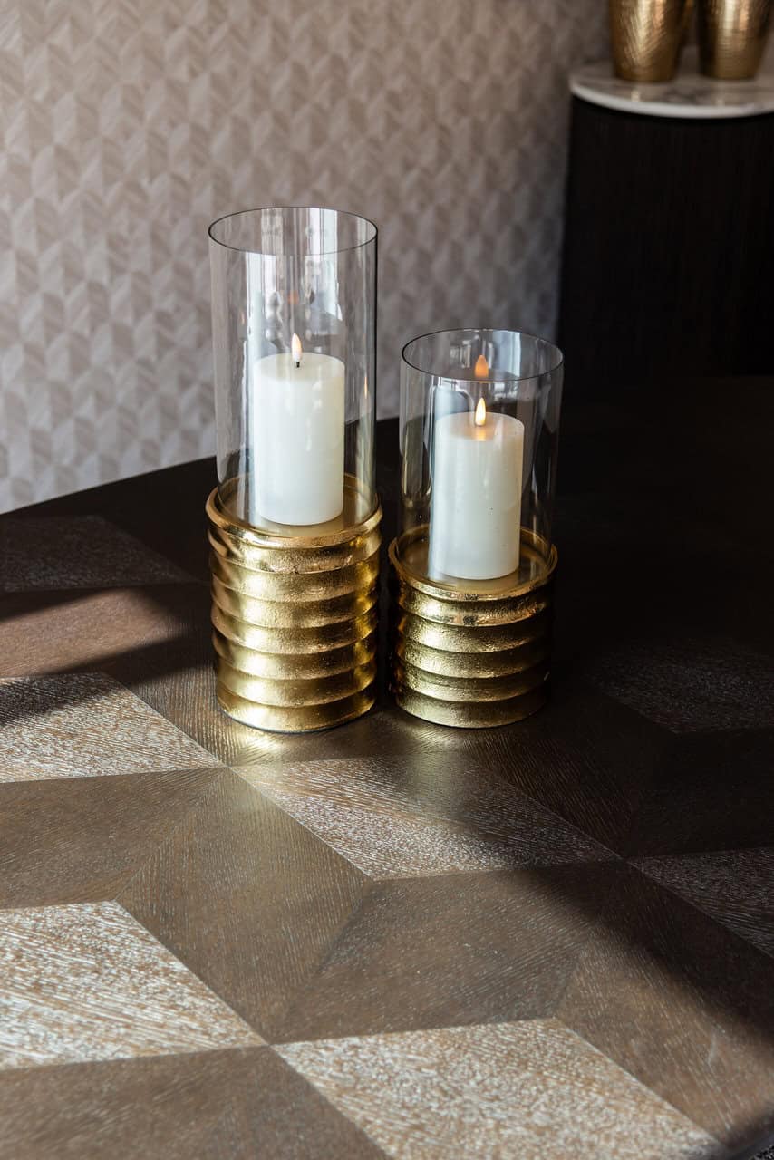 Richmond Interiors Luxor Diamond Pattern Dark Brown Oak Wood Oval Dining Table | 8 Seater