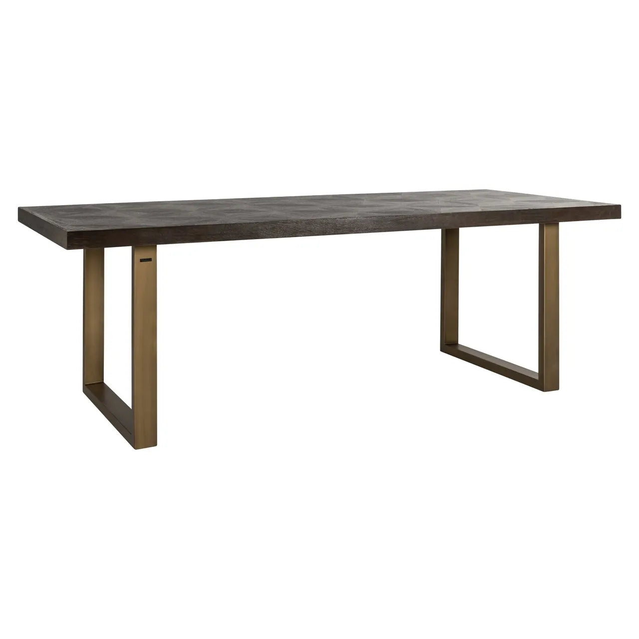 Richmond Interiors Luxor Diamond Pattern Dark Brown Oak Wood Rectangle Dining Table 230cm