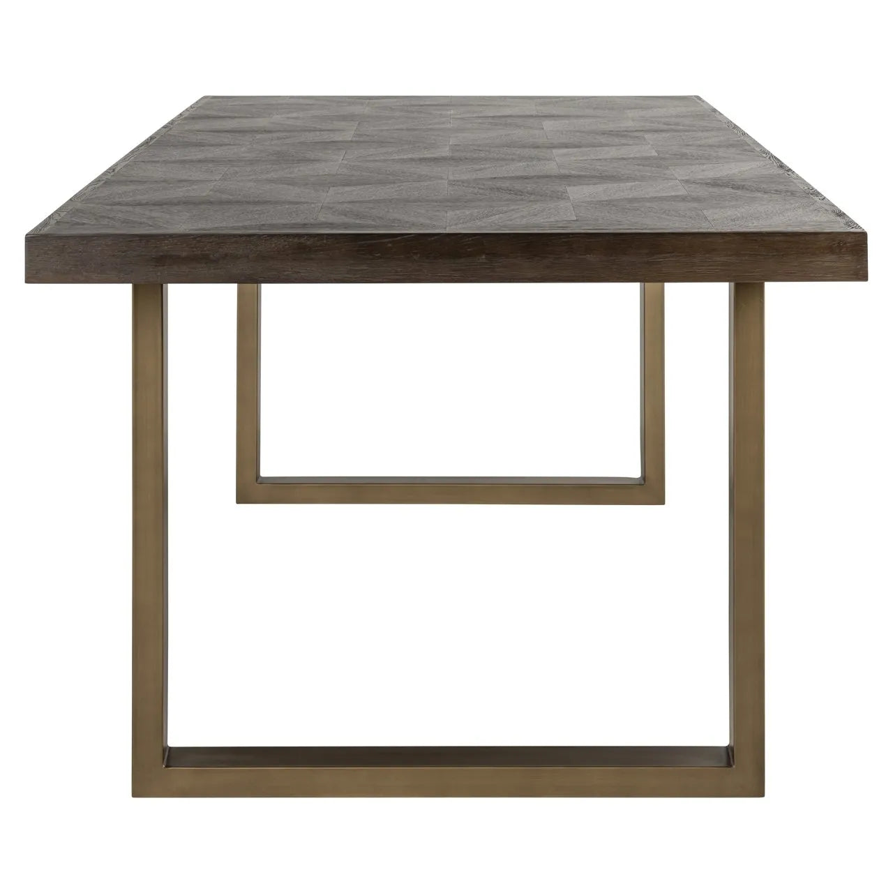 Richmond Interiors Luxor Diamond Pattern Dark Brown Oak Wood Rectangle Dining Table 230cm