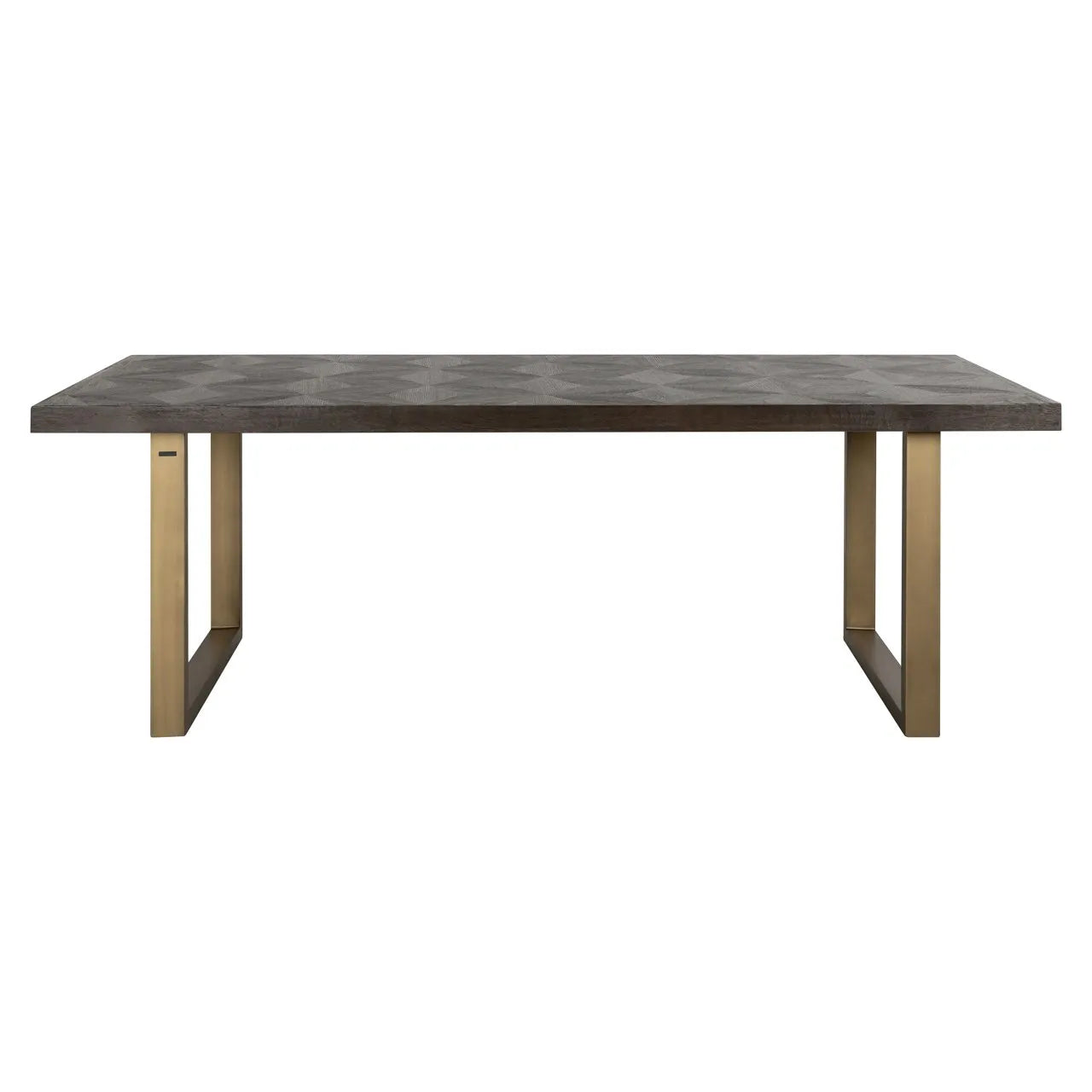 Richmond Interiors Luxor Diamond Pattern Dark Brown Oak Wood Rectangle Dining Table 230cm