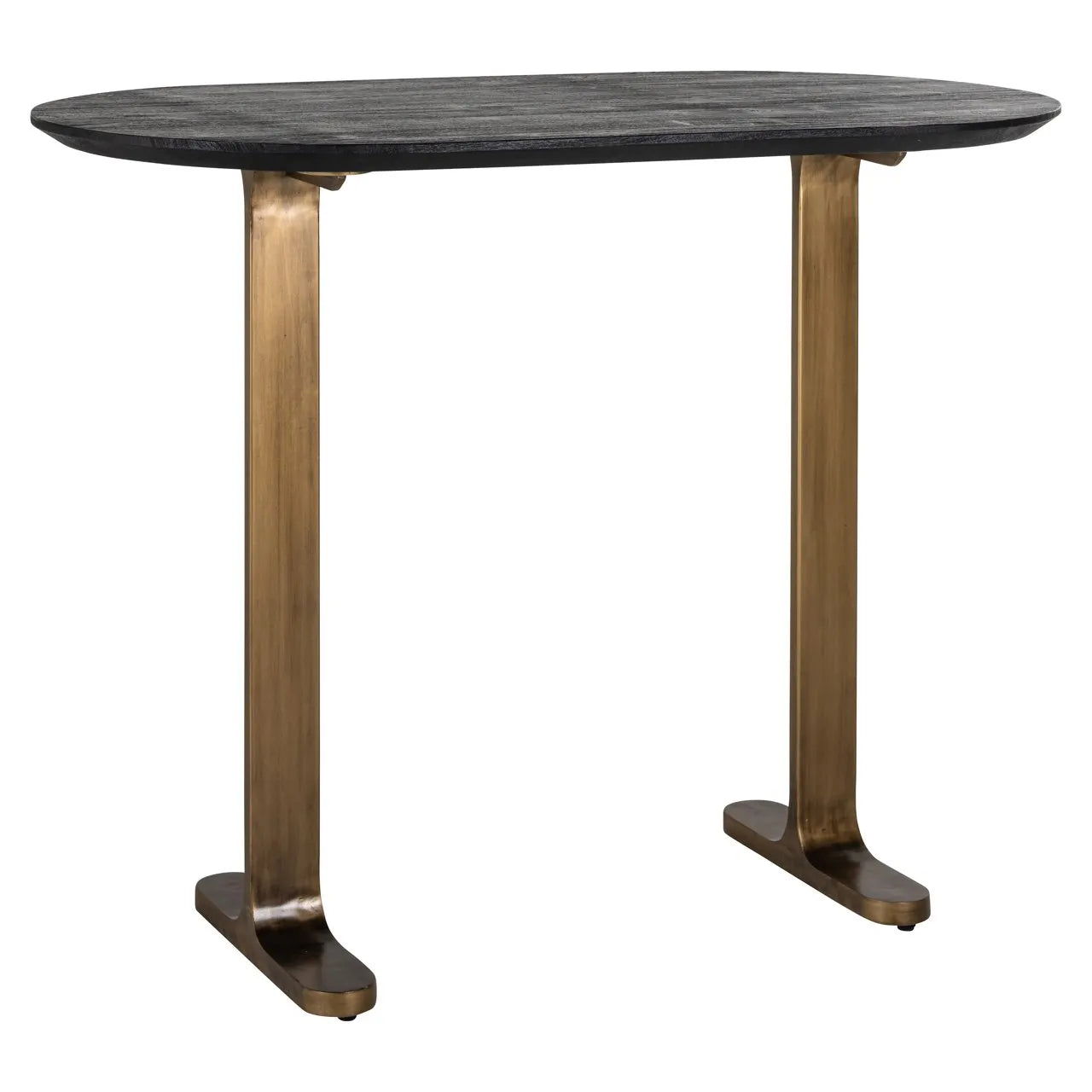 Richmond Interiors Revelin Bronze & Black Rustic Oval Bar Table