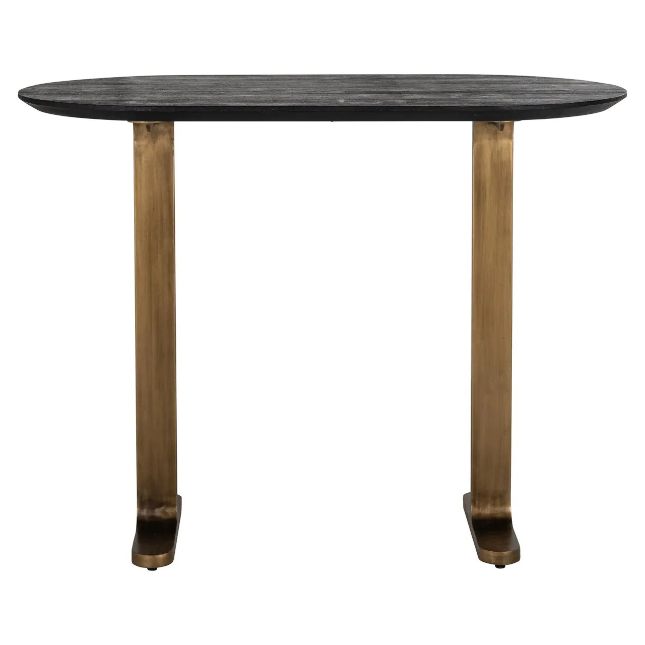 Richmond Interiors Revelin Bronze & Black Rustic Oval Bar Table