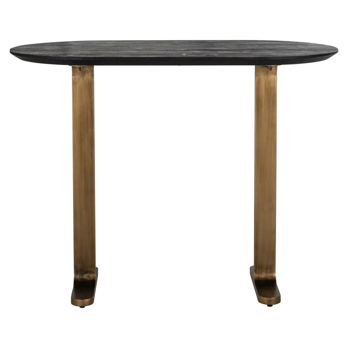 Richmond Interiors Revelin Bronze & Black Rustic Oval Bar Table