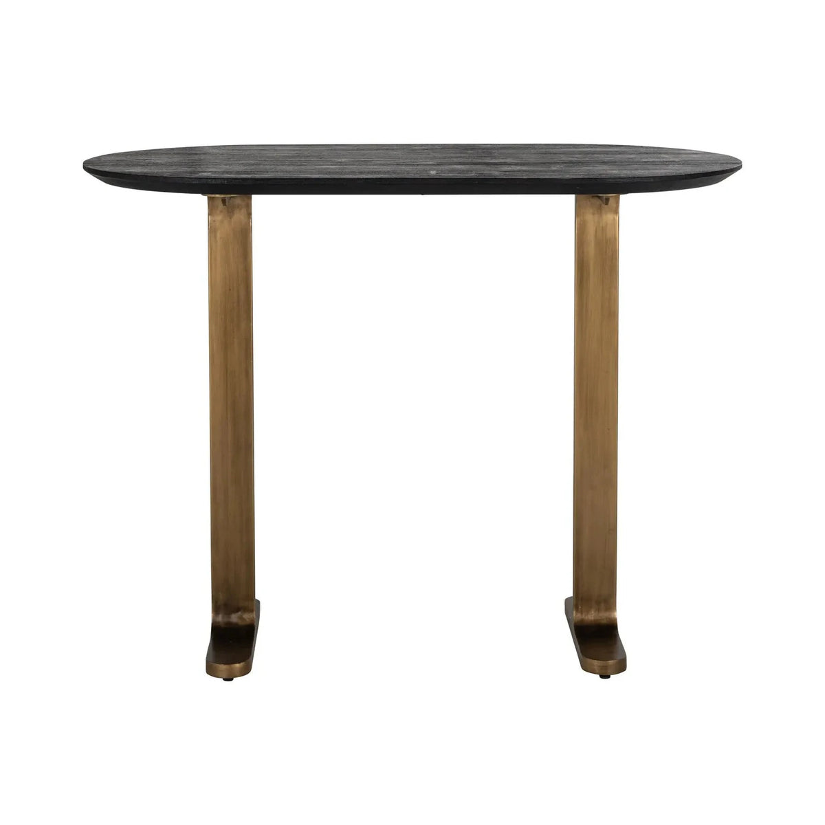 Richmond Interiors Revelin Bronze & Black Rustic Oval Bar Table