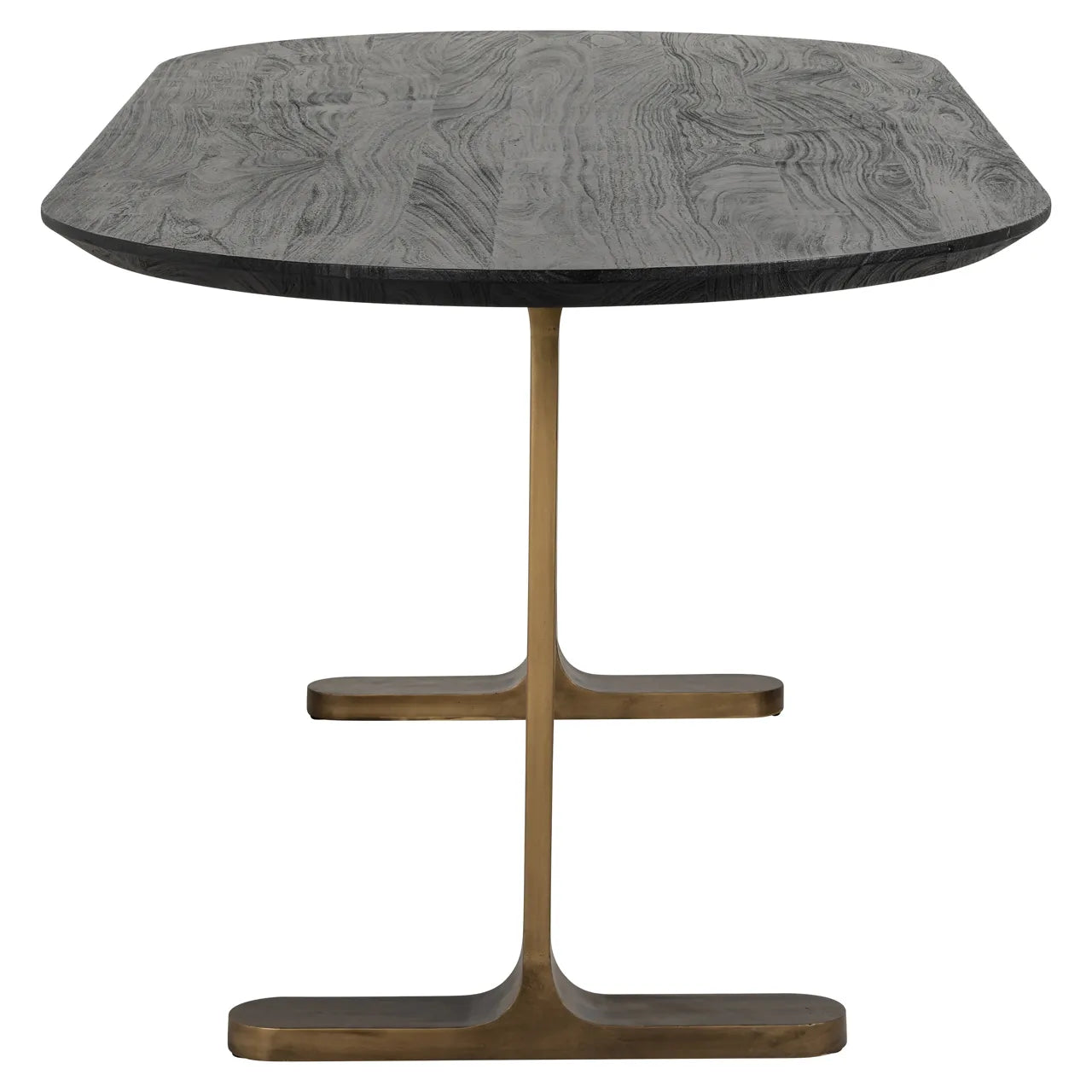 Richmond Interiors Revelin Bronze & Black Rustic Oval Dining Table | 6 Seater