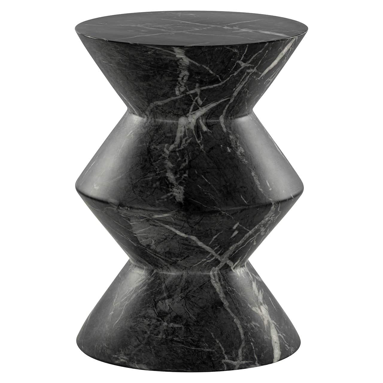 End table Bosco faux black marble (Black)