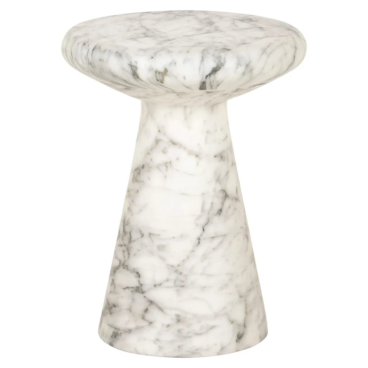 Richmond Interiors Lohan White Travertine & Acrylic Side Table