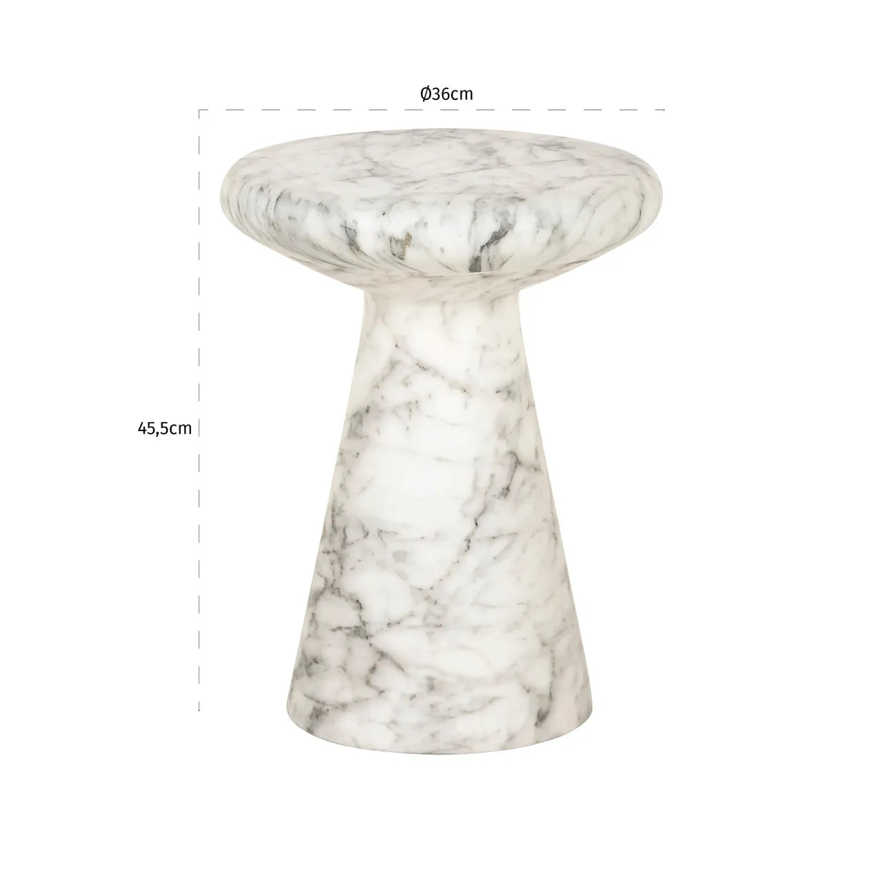 Richmond Interiors Lohan White Travertine & Acrylic Side Table
