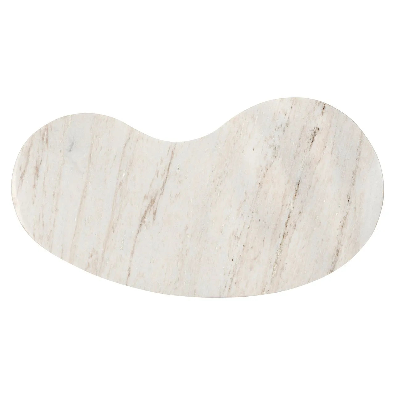 Richmond Interiors Mayfield White Morchana Marble & Brown Wood Sideboard | 1 Door
