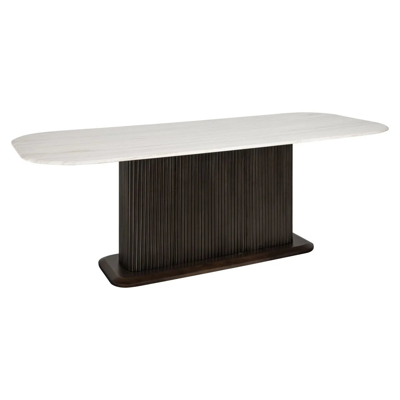 Richmond Interiors Mayfield White Morchana Marble Dining Table | 8 Seater