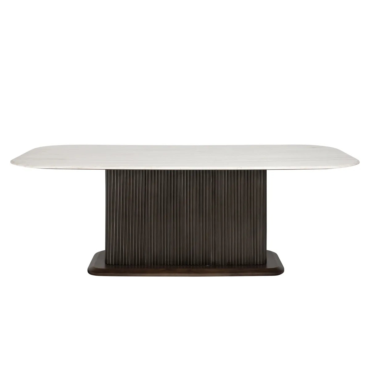Richmond Interiors Mayfield White Morchana Marble Dining Table | 8 Seater