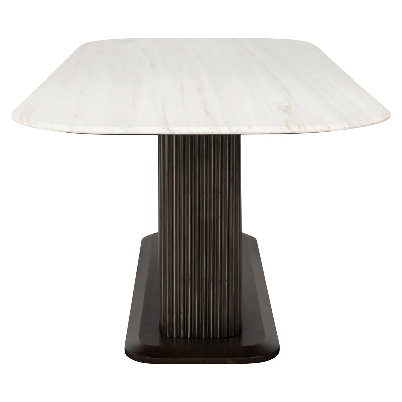 Richmond Interiors Mayfield White Morchana Marble Dining Table | 8 Seater
