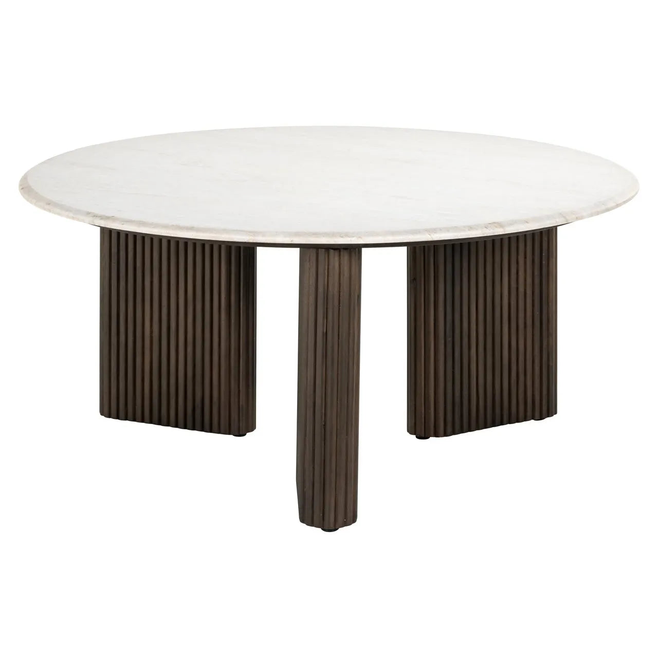 Richmond Interiors Mayfield Round White Marble Coffee Table