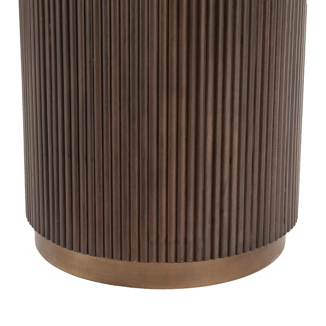 Richmond Interiors Mayfield Brown Wood & White Marble Round Dining Table 120cm