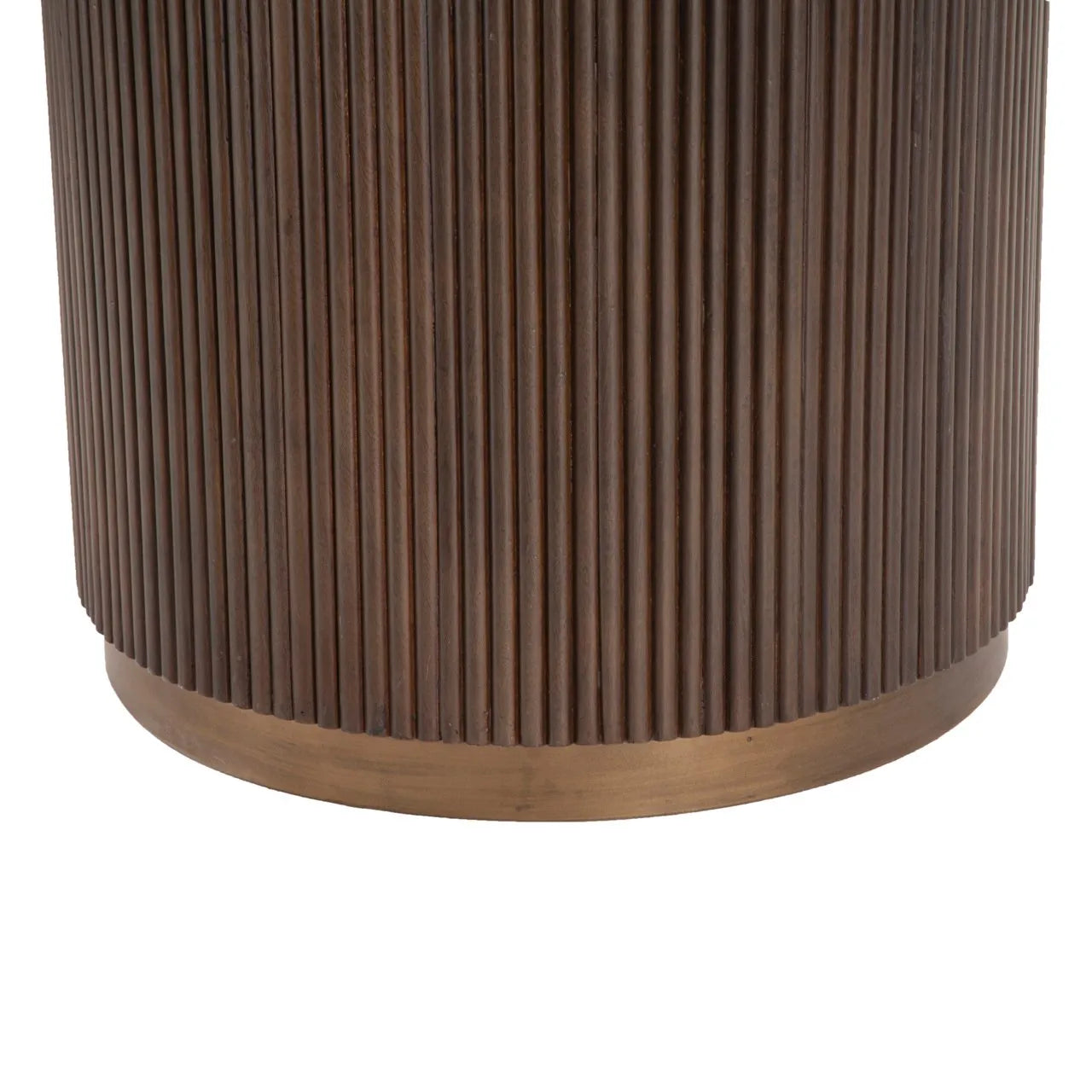 Richmond Interiors Mayfield Brown Wood & White Marble Round Dining Table 140cm