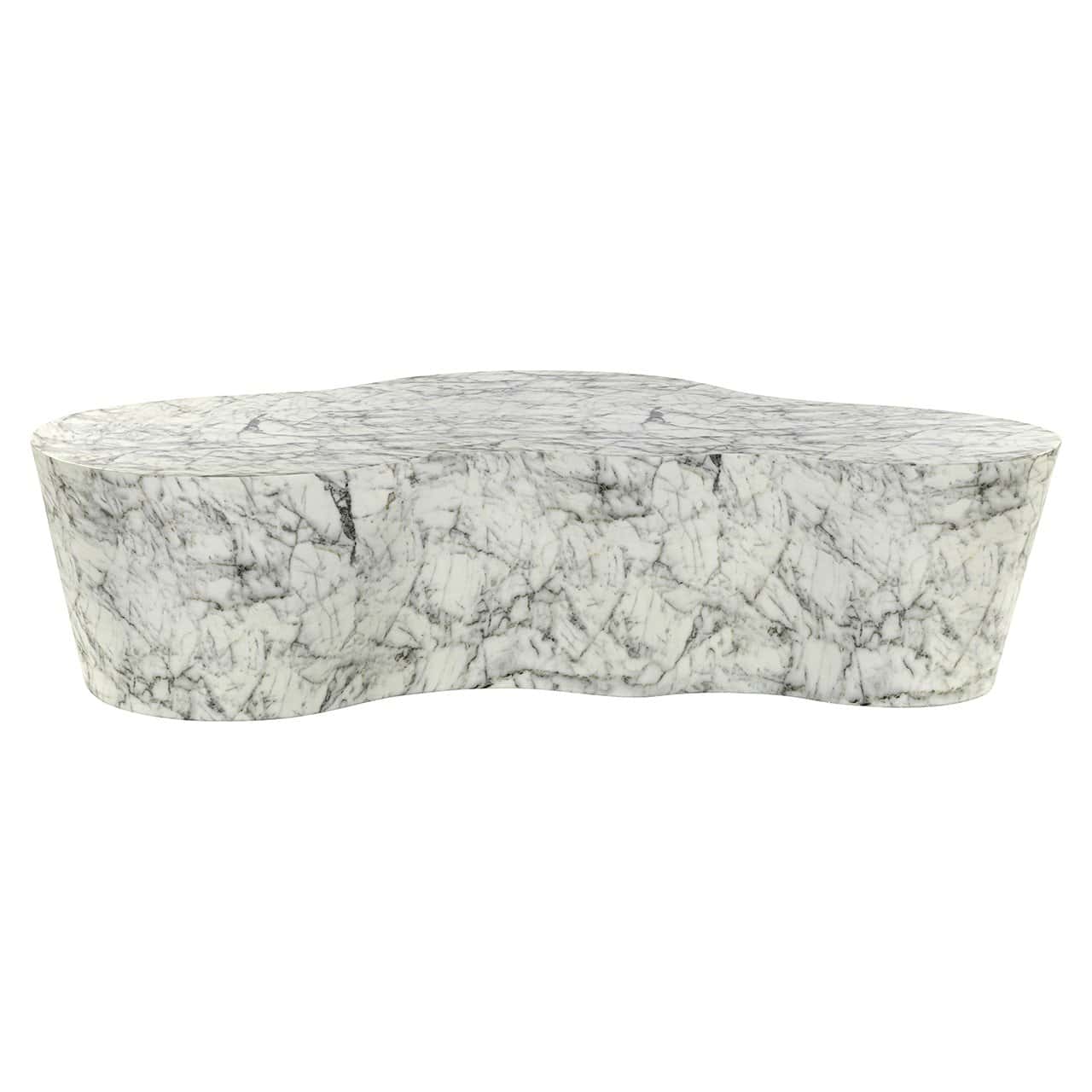 Coffee table Rockyard faux white marble (White)