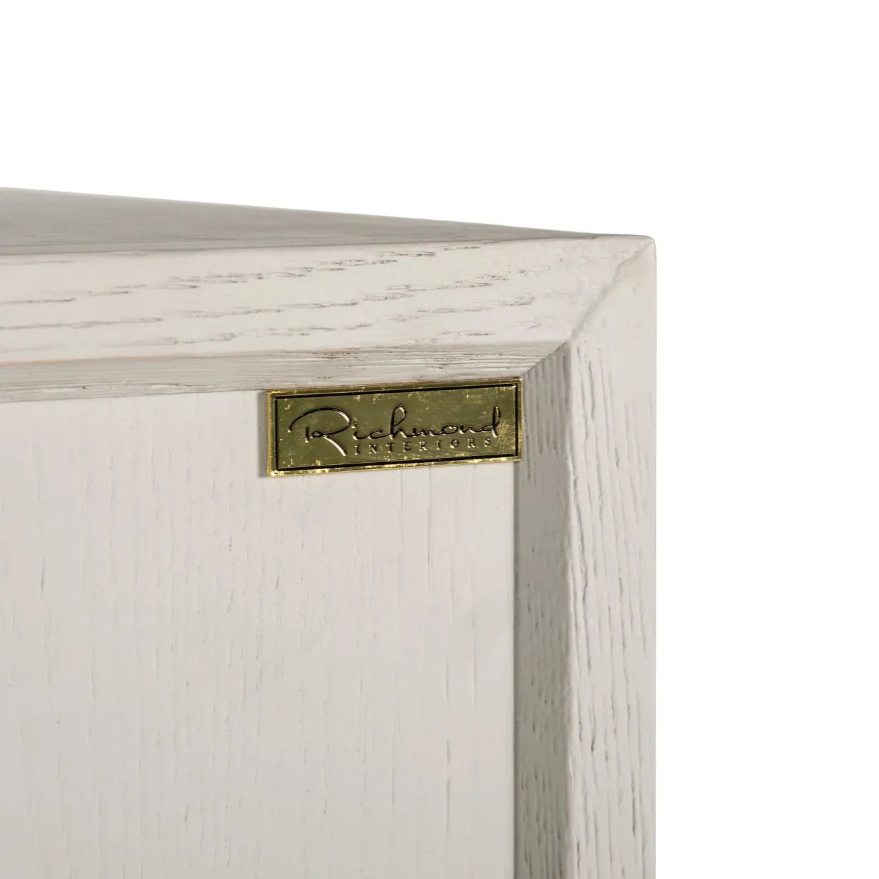 Richmond Interiors Whitebone Verona Grey & Brass Sideboard | 4 Doors