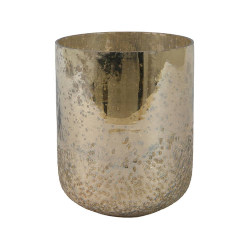 Mirjoli Gold Lustre Glass Hurricane Candle Holder 21cm