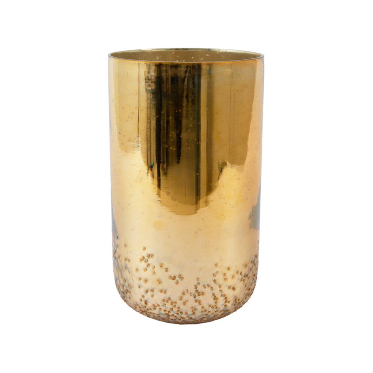 Mirjoli Gold Lustre Glass Hurricane Candle Holder 30cm