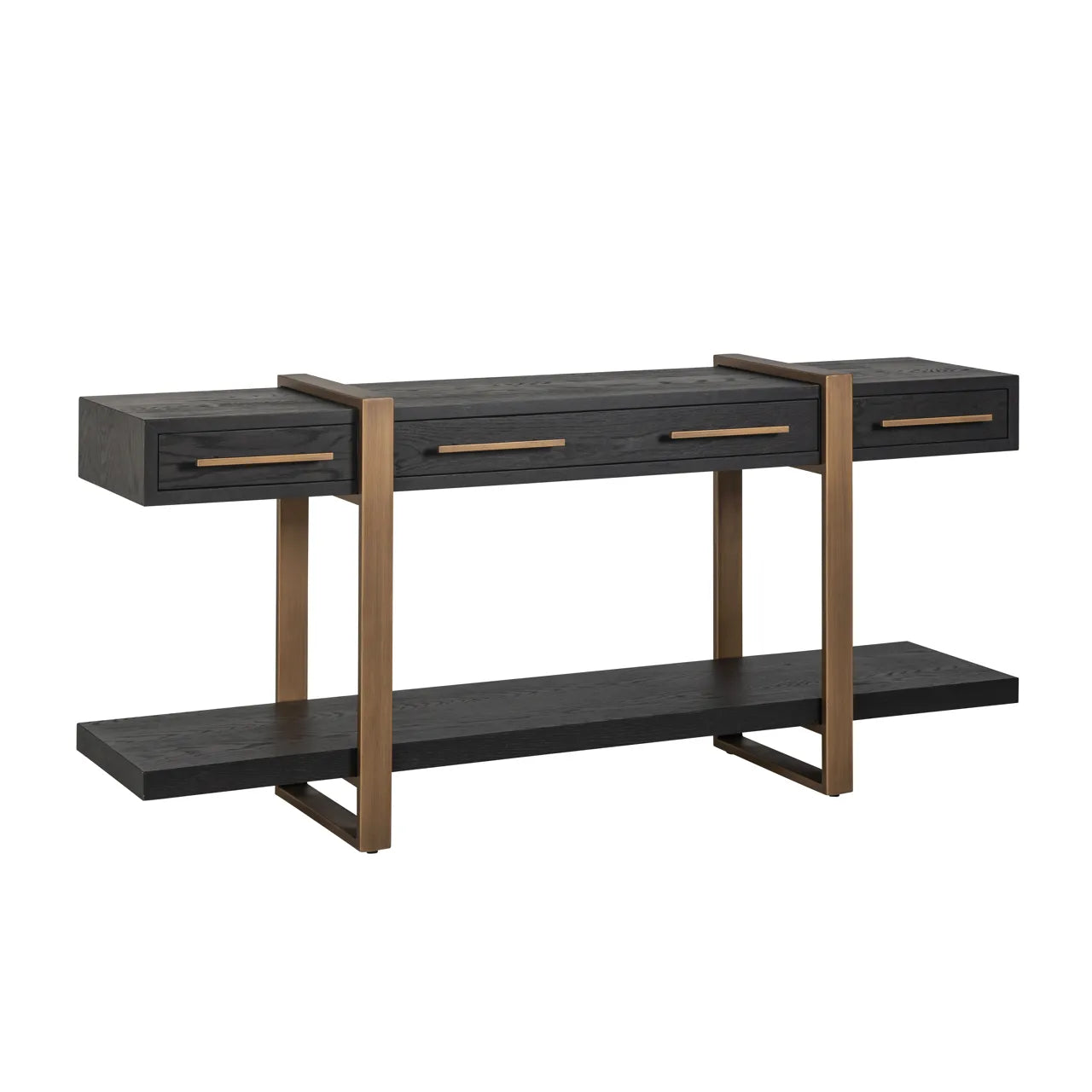 Richmond Interiors Cambon Bronze & Black Oak Wood Sideboard
