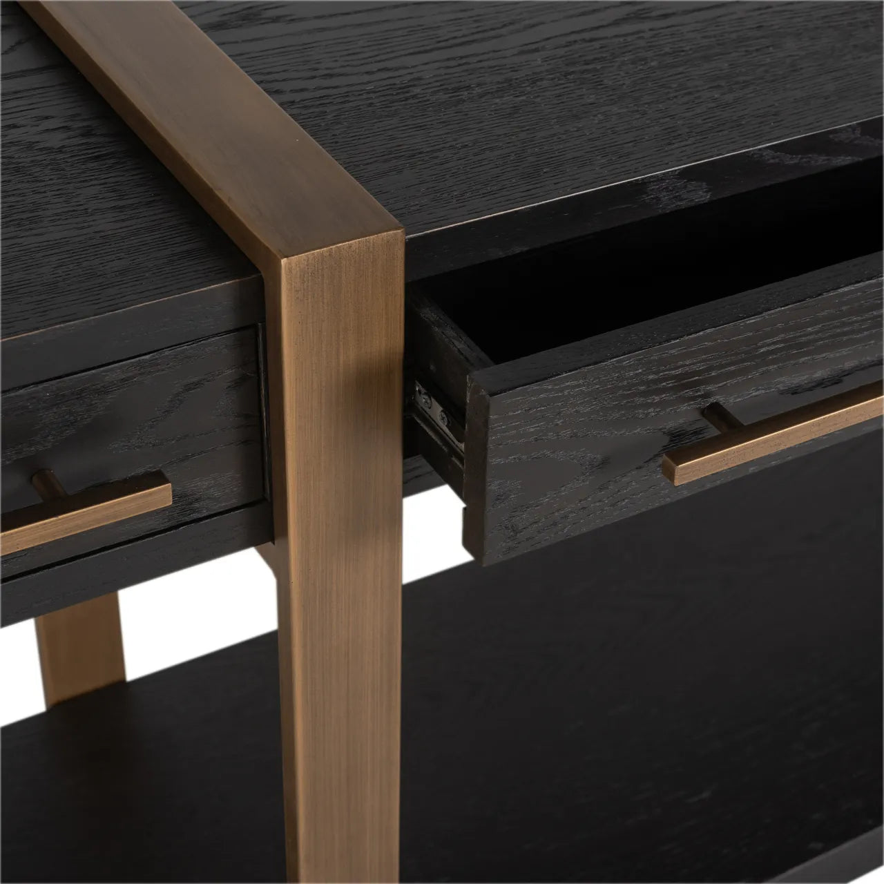 Richmond Interiors Cambon Bronze & Black Oak Wood Sideboard