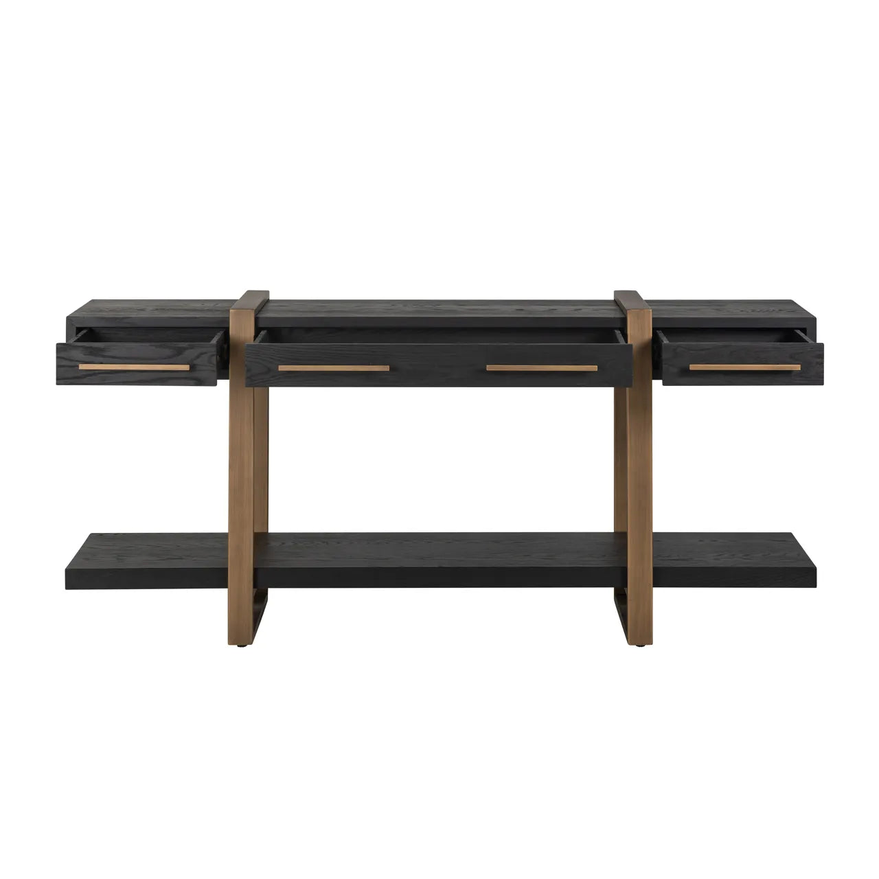 Richmond Interiors Cambon Bronze & Black Oak Wood Sideboard