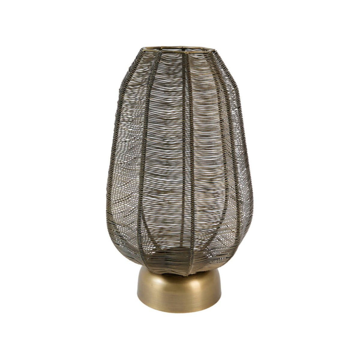 Samret Antique Bronze Metal Hurricane Candle Holder