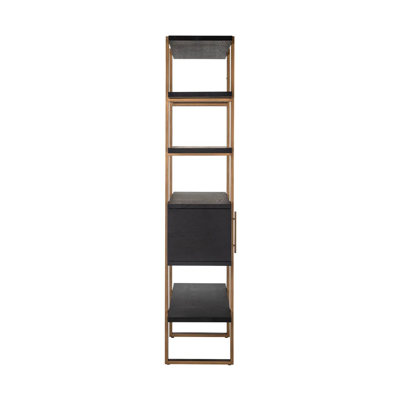 Richmond Interiors Cambon Bronze & Black Oak Wood Open Display Unit