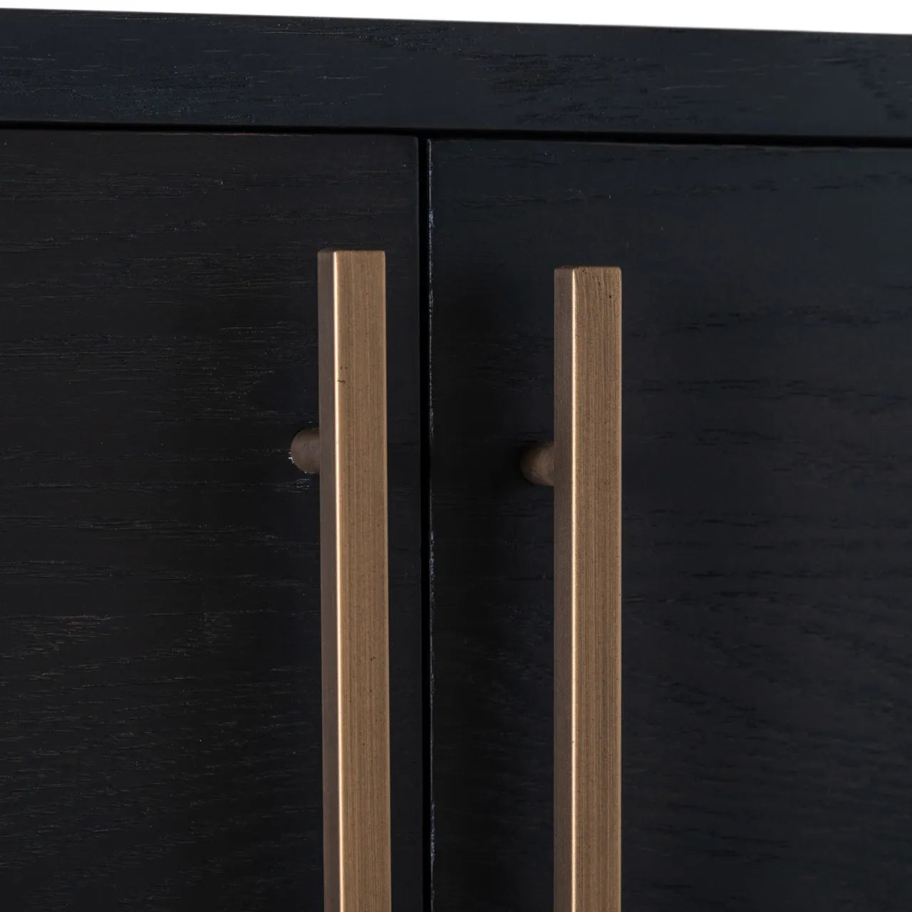 Richmond Interiors Cambon Bronze & Black Oak Wood Open Display Unit