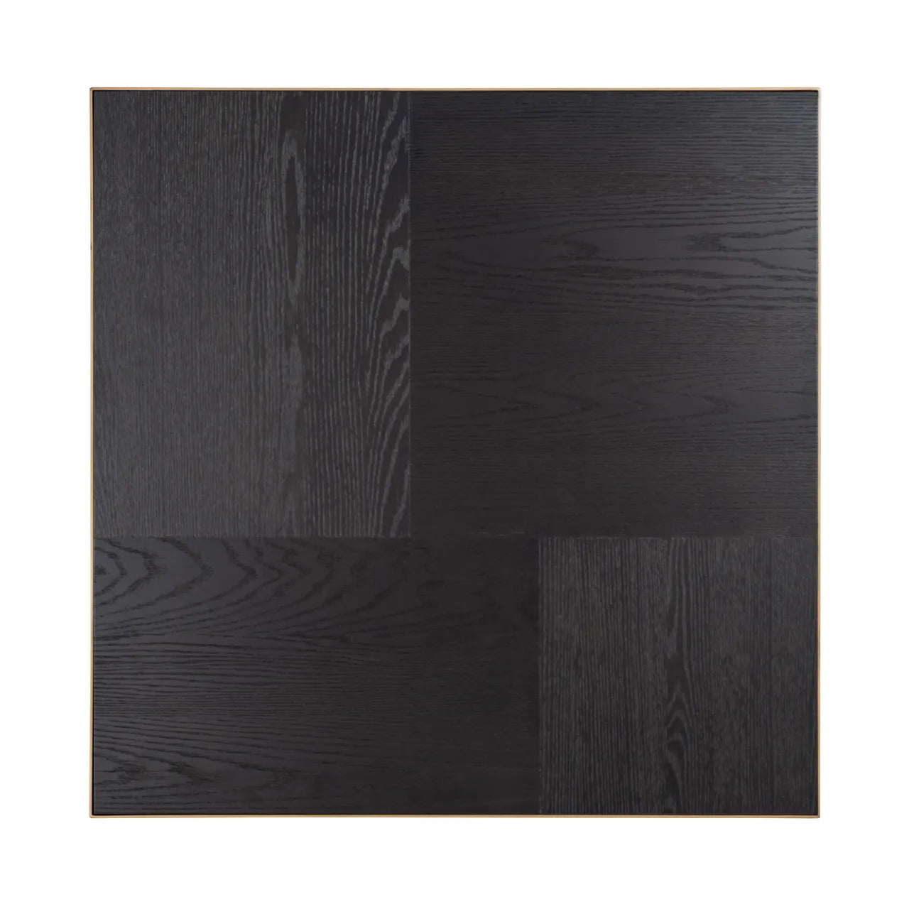 Richmond Interiors Cambon Bronze & Black Oak Wood Square Coffee Table