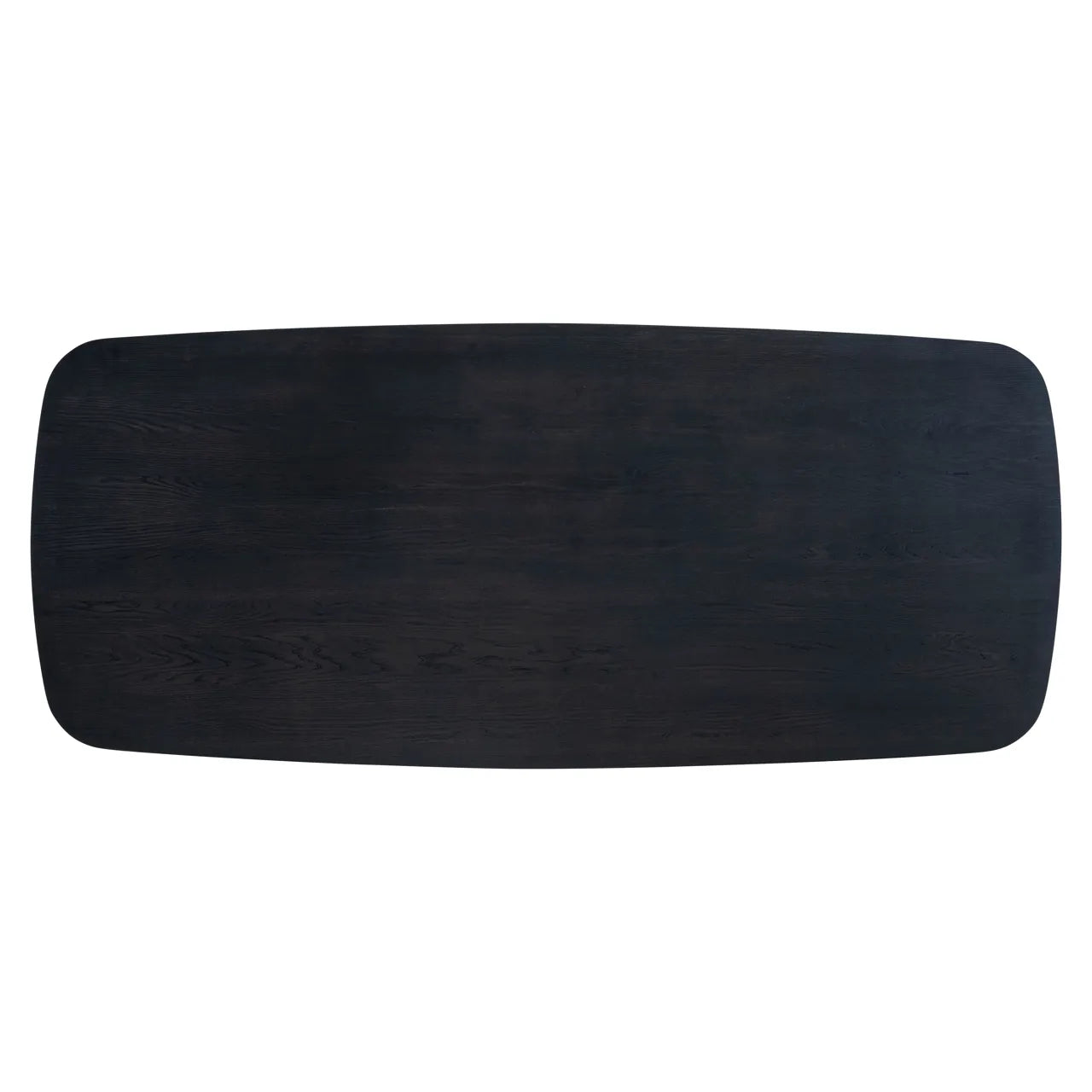 Richmond Interiors Cambon Danish Bronze & Black Oak Wood Oval Rectangle Dining Table | 8 Seater