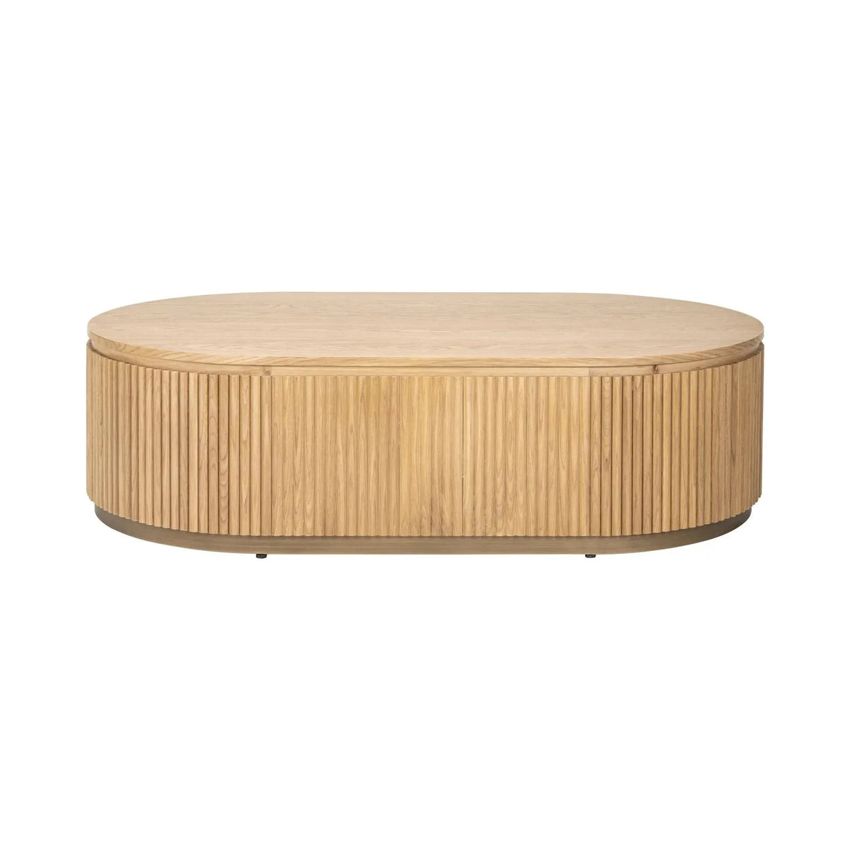 Richmond Interiors Belfort Carved Natural Oak Wood Capsule Coffee Table