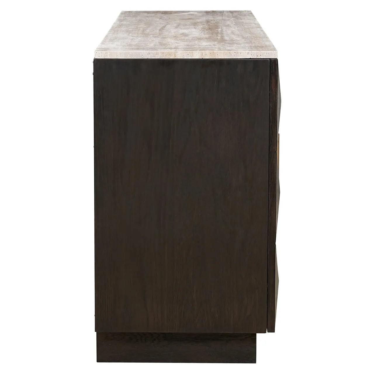 Richmond Interiors Claremont Brown Oak Wood & Stone Sideboard