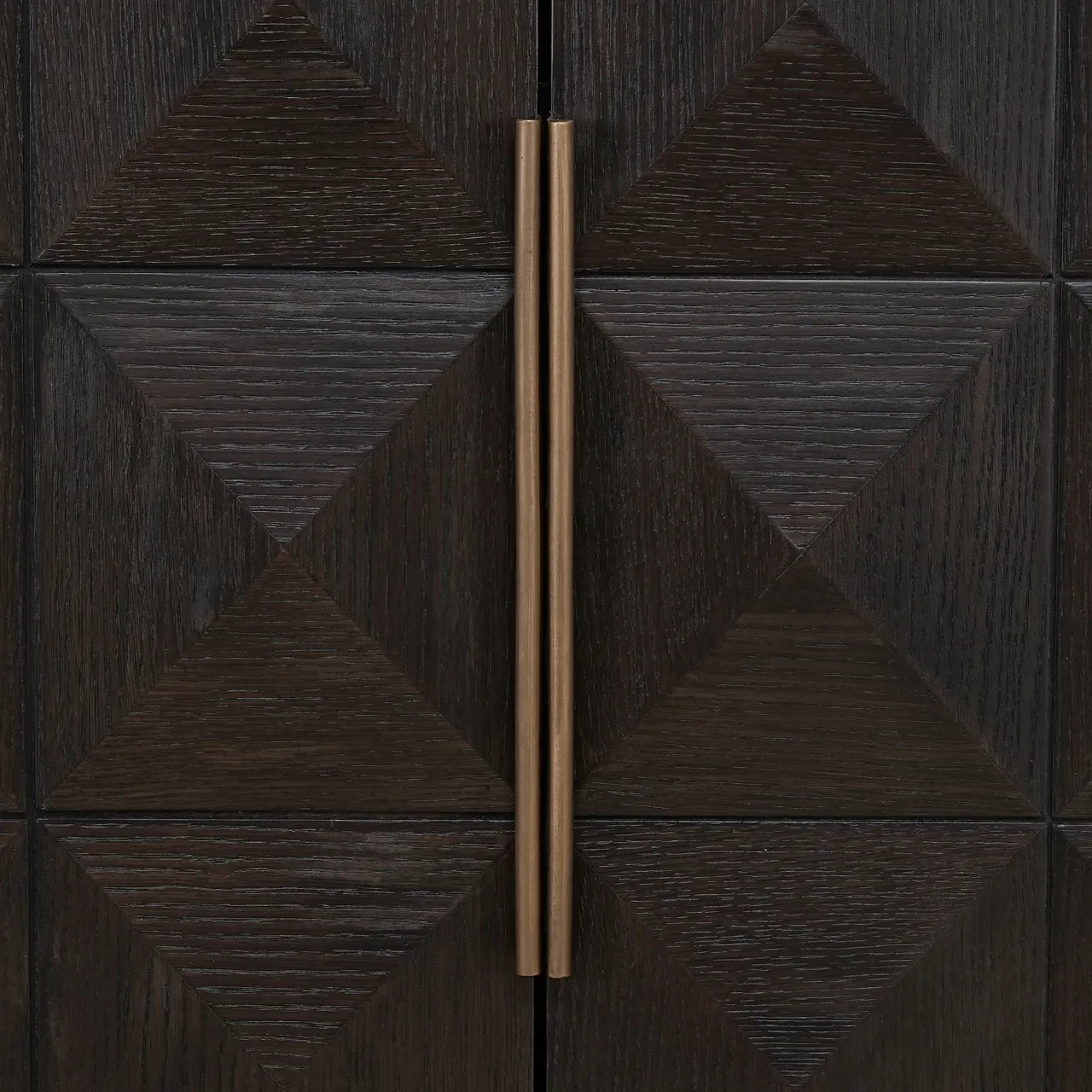 Richmond Interiors Claremont Brown Oak Wood & Stone Cabinet