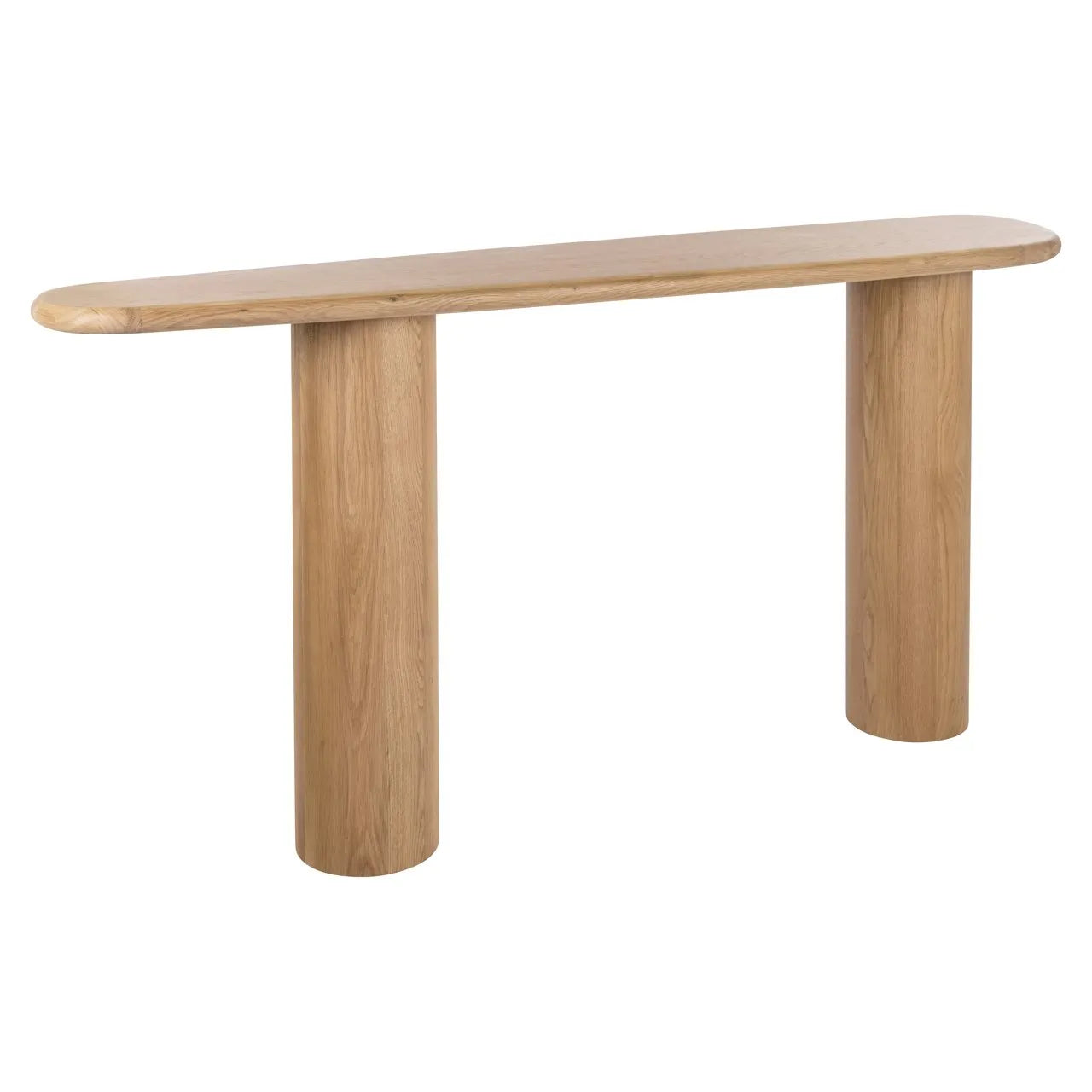 Richmond Interiors Oakley Carved Natural Oak Wood Console Table