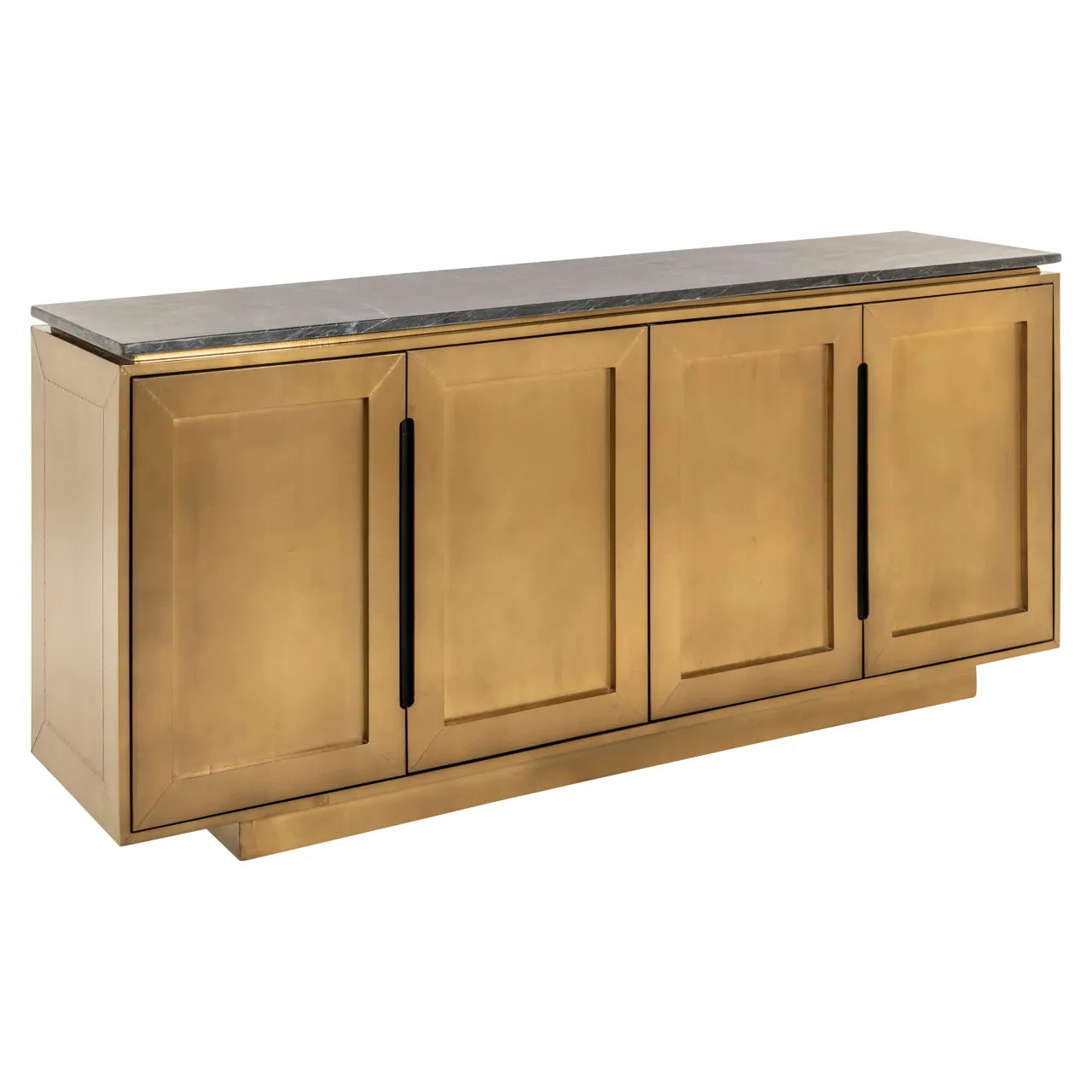 Richmond Interiors Finsbury Gold & Black Marble Sideboard